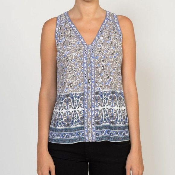Rebecca Taylor Tops - Rebecca Taylor Floral-Print Sleeveless Georgette Top Size 0